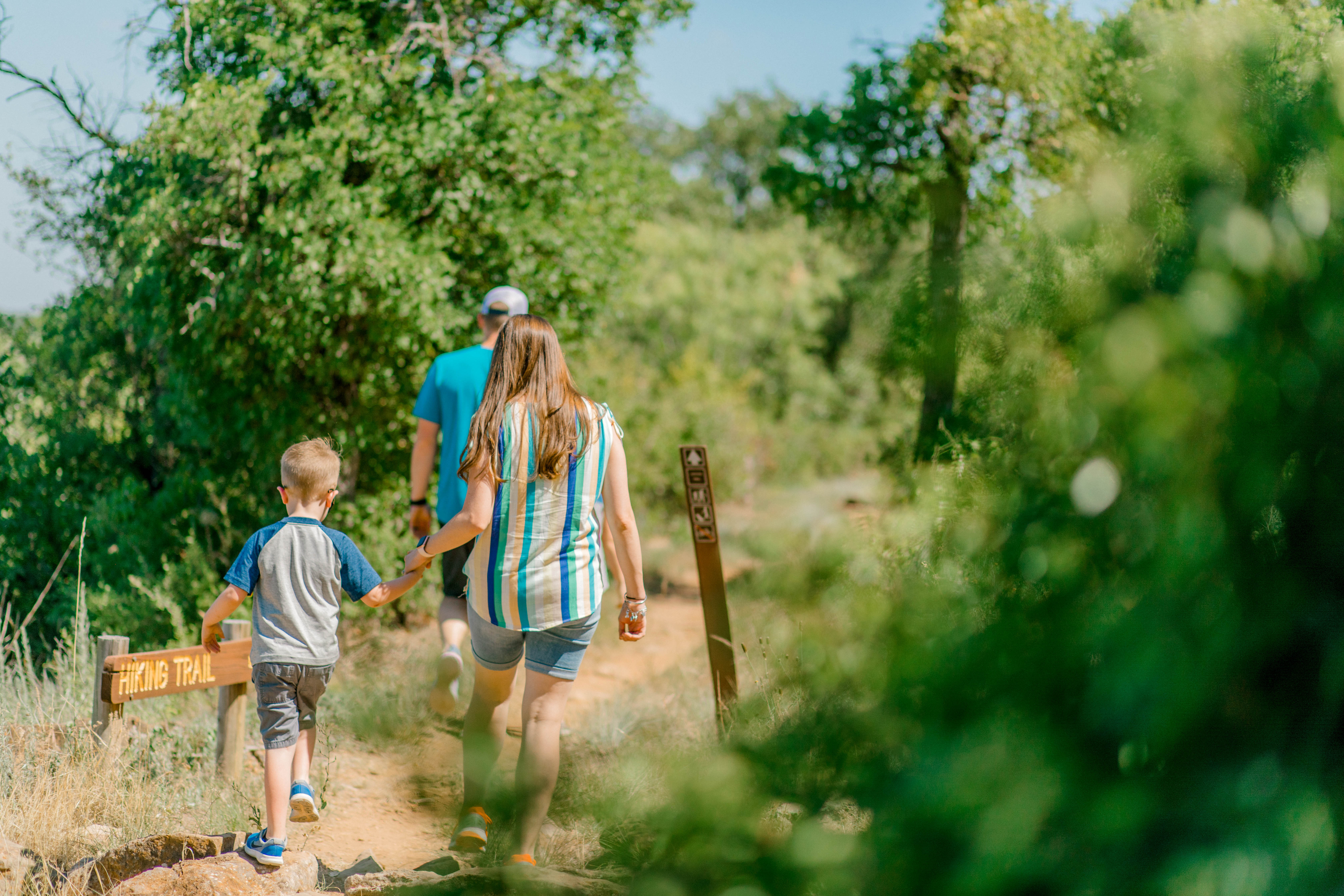 photo of family on park trail